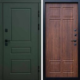Входная дверь Termo-door Орегон Грин/Премиум Орех с терморазрывом Металлическая