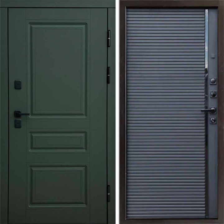 Входная дверь Termo-door Орегон Грин Porte black с терморазрывом Металлическая