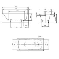 Стальная ванна Kaldewei Saniform Plus 372-1 160х75 112500010001 без покрытия схема 8