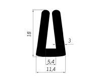 П-образный резиновый профиль (Арт. 5226)