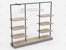 Вешало островное с полками 2