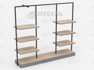 Вешало островное с полками 2