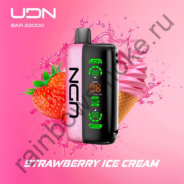 ЭС UDN BAR 22000 -  Strawberry Ice Cream (Клубничное Мороженое)