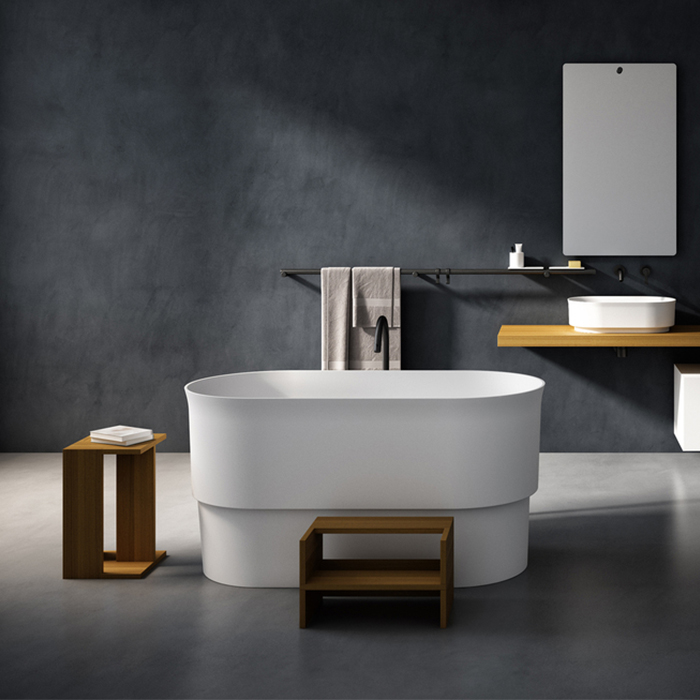 Изображение Agape Immersion Ванна отдельностоящая 142.7x70.7x72.5 см, цвет: белый