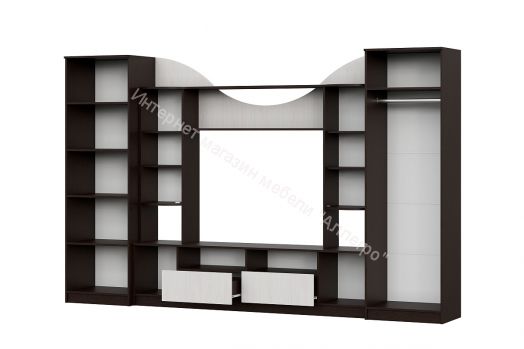 Гостиная МГС 8 исполнение 1 Дуб Венге/Ясень анкор светлый