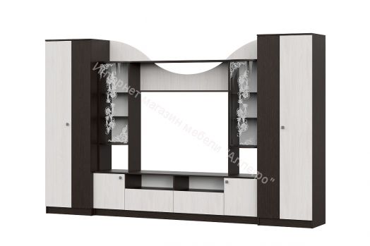Гостиная МГС 8 исполнение 1 Дуб Венге/Ясень анкор светлый