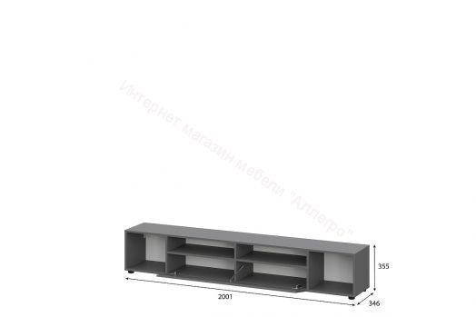 Тумба для телевидеоаппаратуры Денвер Графит серый