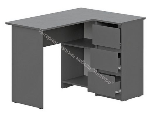 Стол угловой Денвер Графит серый