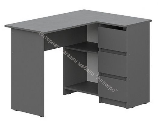 Стол угловой Денвер Графит серый