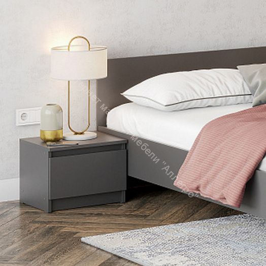 Тумба прикроватная Денвер Графит Серый