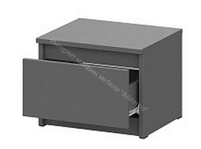 Тумба прикроватная Денвер Графит Серый