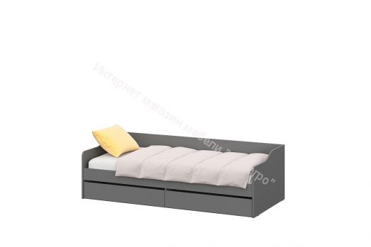 Кровать КР 2 (универсальная) Денвер Графит Серый