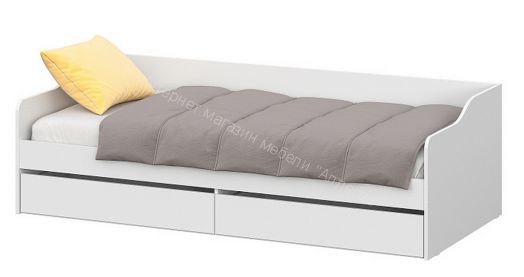 Кровать КР 2 (универсальная) Белый текстурный с настилом Лайт