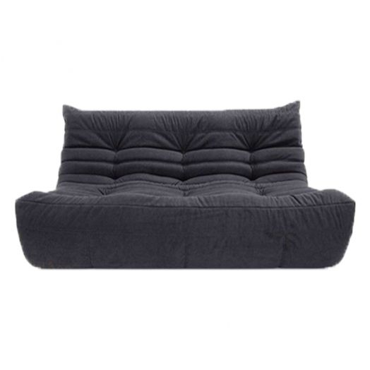 Бескаркасный диван 3-хместный ФРАНЦУЗ  из микровелюра (Графит)