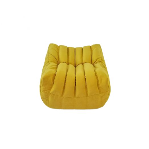Бескаркасный пуф ФРАНЦУЗ  из микровелюра (Жёлтый)
