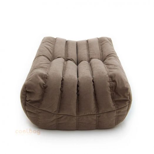 Бескаркасный пуф ФРАНЦУЗ  из микровелюра (Коричневый)