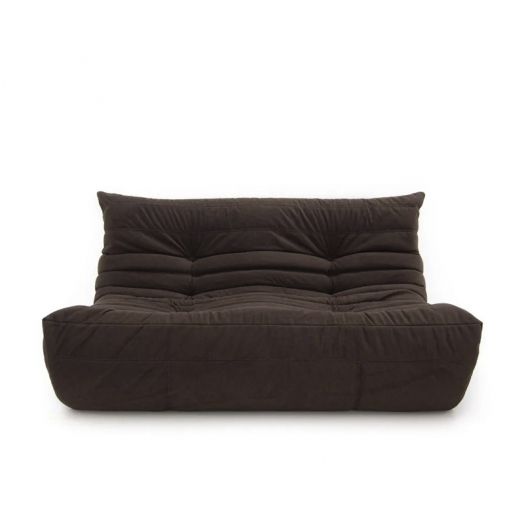 Бескаркасный диван 2-х местный ФРАНЦУЗ  из микровелюра (Шоколад)