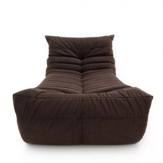 Бескаркасное кресло оттоманка ФРАНЦУЗ  из микровелюра (Шоколад)