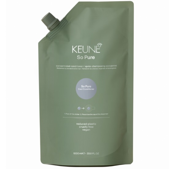 Keune So Pure Кондиционер Освежающий Корректирующий Блонд цвет | Cool Cond. Refill 1000 мл