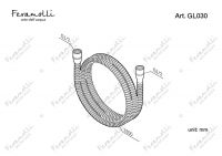 Шланг для душа Feramolli GL030 (1500мм.), золото схема 2