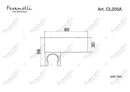 Держатель ручного душа Feramolli CL205A, хром ФОТО