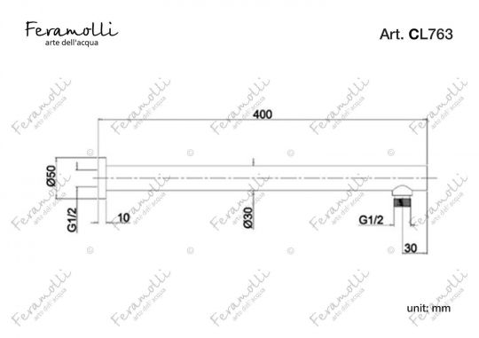 Настенный кронштейн Feramolli CL763, хром ФОТО