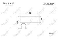 Держатель ручного душа Feramolli GL205A, золото схема 2