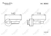 Мыльница Feramolli GL303, золото схема 2