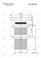 Донный клапан Feramolli GL081, золото схема 2