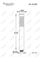 Ручной душ Feramolli GL035, золото схема 2