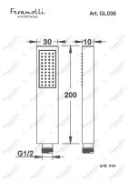 Ручной душ Feramolli GL036, золото схема 2