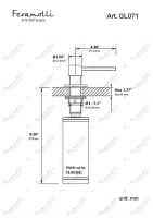 Диспенсер для жидкого мыла Feramolli GL071, золото схема 2