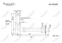 Сифон для раковины Feramolli CL087, хром схема 2