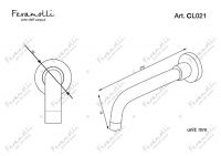 Настенный поворотный излив Feramolli CL021, хром схема 2