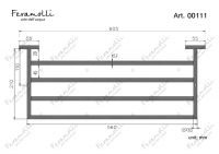 Держатель для полотенец Feramolli CL111, хром схема 2