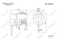 Смеситель однорычажный скрытого монтажа Feramolli GL627, золото схема 2