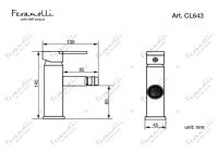 Смеситель для биде Feramolli CL643, хром схема 2