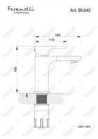 Смеситель для раковины Feramolli BL642, черный схема 2