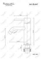 Смеситель для раковины Feramolli CL647, хром схема 2