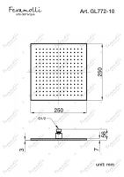 Верхний душ Feramolli GL772-10 (250мм.), золото схема 2