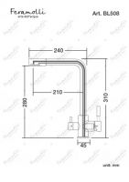 Смеситель для кухни под фильтр Feramolli BL508, черный схема 2