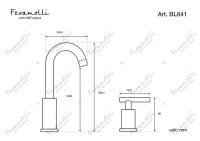 Смеситель для раковины Feramolli BL641, черный схема 2