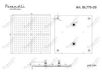 Верхний душ Feramolli BL775-20 (500мм.), черный схема 2