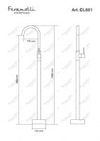 Напольный смеситель для раковины Feramolli CL601, хром схема 2