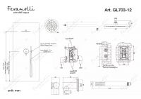 Душевая система Feramolli GL703-12 (30см.), золото схема 2