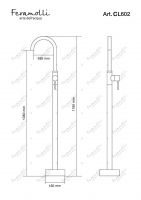 Напольный смеситель для раковины Feramolli CL602, хром схема 2
