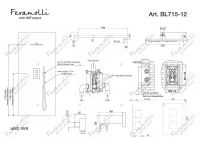 Душевая система с термостатом Feramolli BL715-12 (30см.), черный схема 2