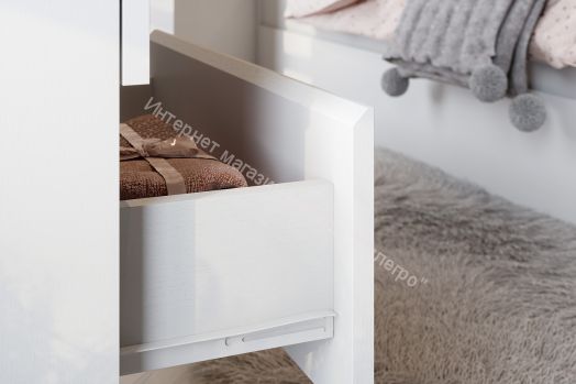 Комод 4 ящика Токио Белый текстурный