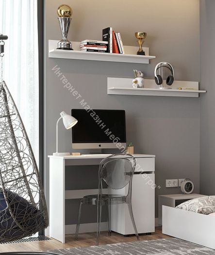 Стол письменный Токио Белый текстурный