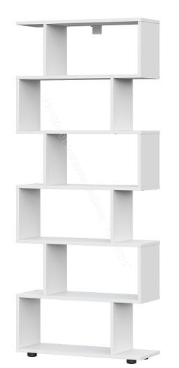 Стеллаж (змейка) Токио Белый текстурный